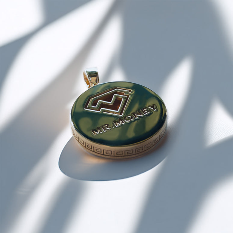 Mr Money Custom Half Sovereign Pendant