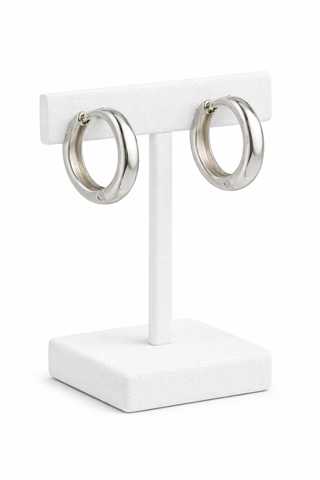 Sterling Silver Plain Huggie Earrings