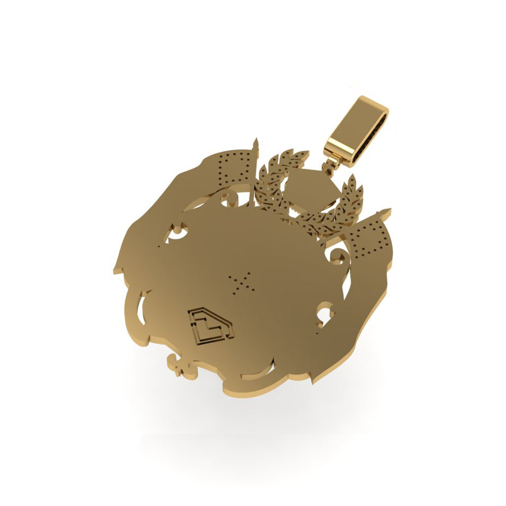 9ct Tongan Coat Of Arms Pendant Small