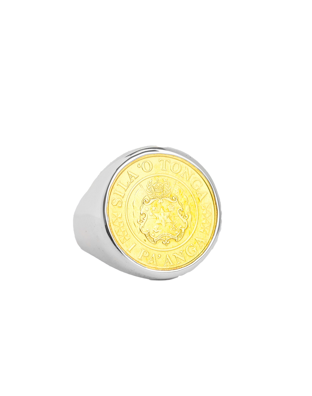 Sterling Silver Tongan Shield Coin Ring