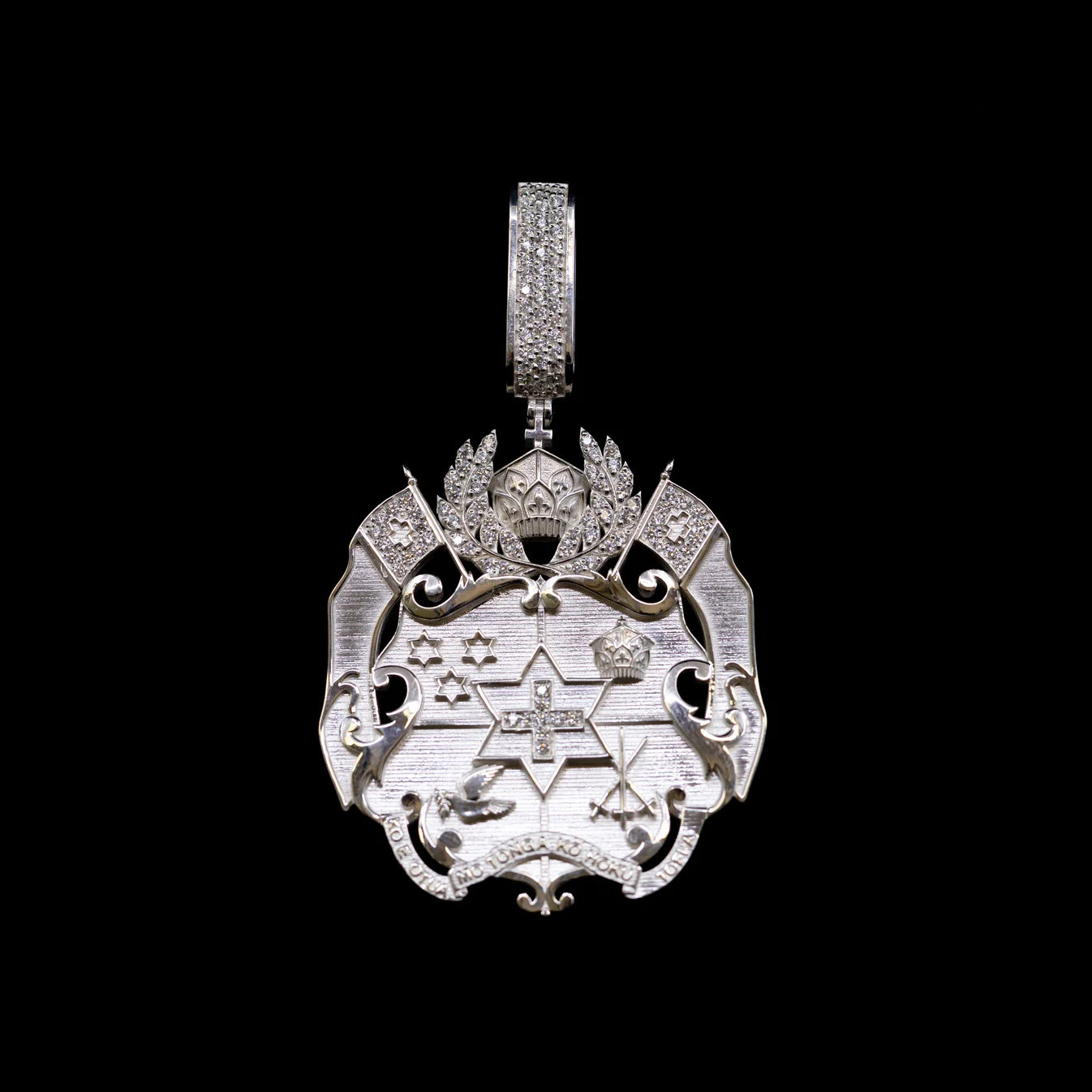 Sterling Silver Tongan Coat of Arms Pendant