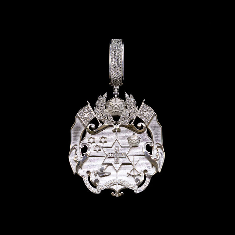 Sterling Silver Tongan Coat of Arms Pendant