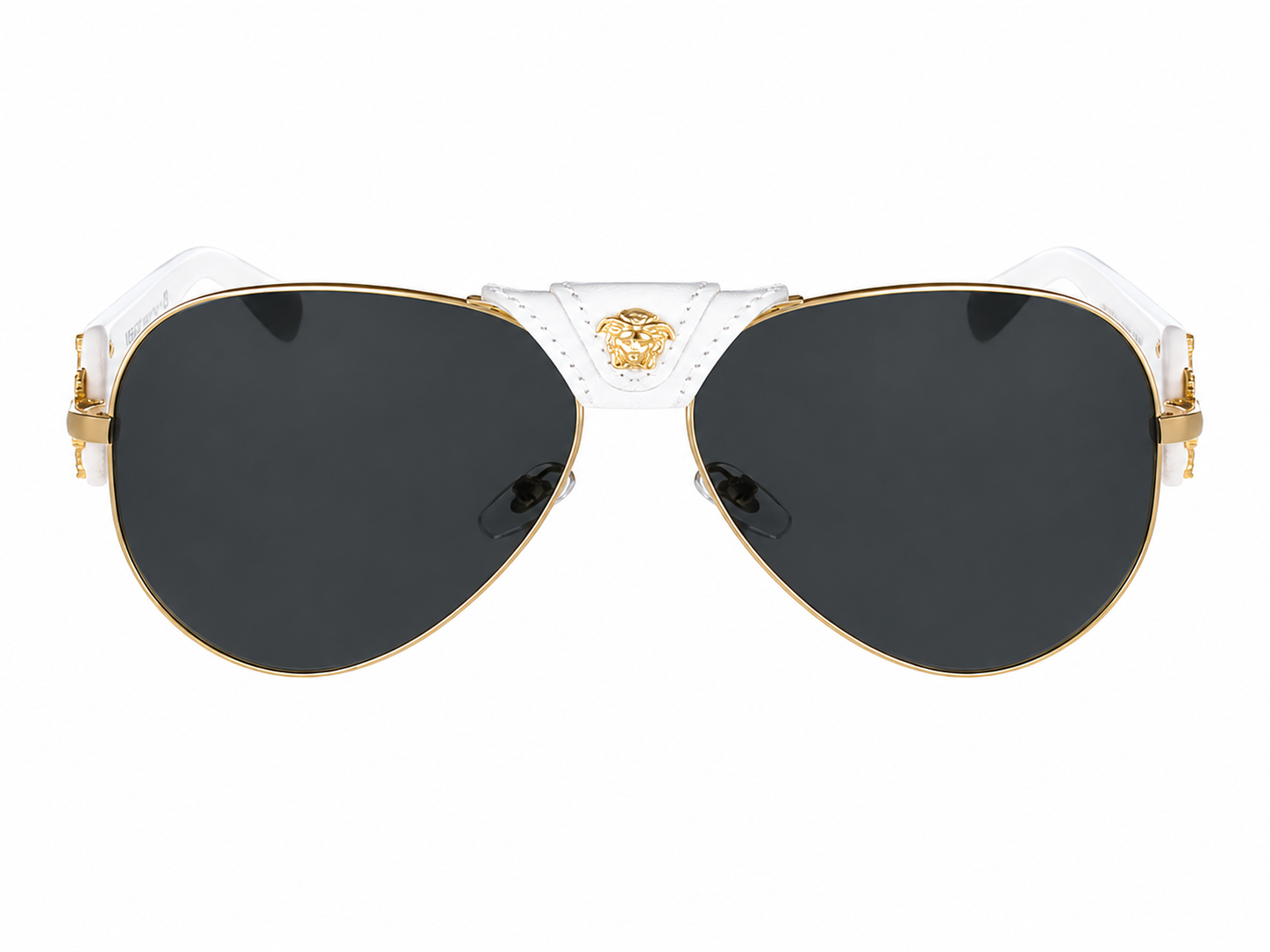 Versace MOD.2150-Q Gold & White Aviator Sunglasses