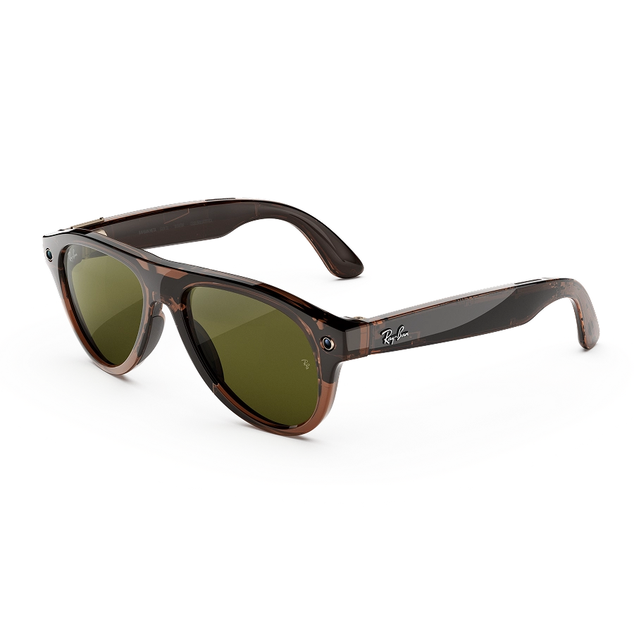Ray-Ban Meta Gen 3 Aviator Transparent Umber / Transitions Jade official product image