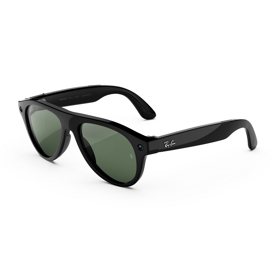 Ray-Ban Meta Gen 3 Aviator Shiny Black / Transitions Graphite Green official product image