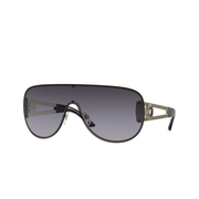 Pale gold / Light grey gradient dark blue