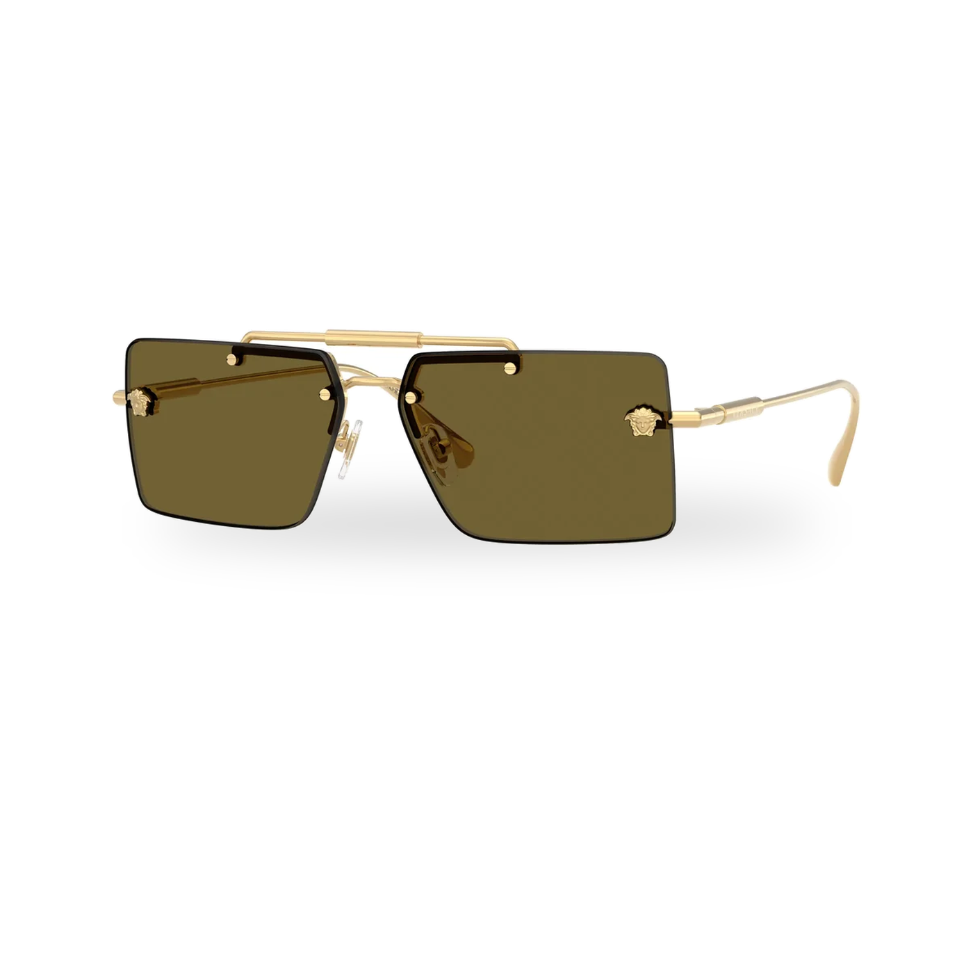 Versace 0VE2245 sunglasses in Gold with Dark brown lenses - transparent product photo with soft shadow