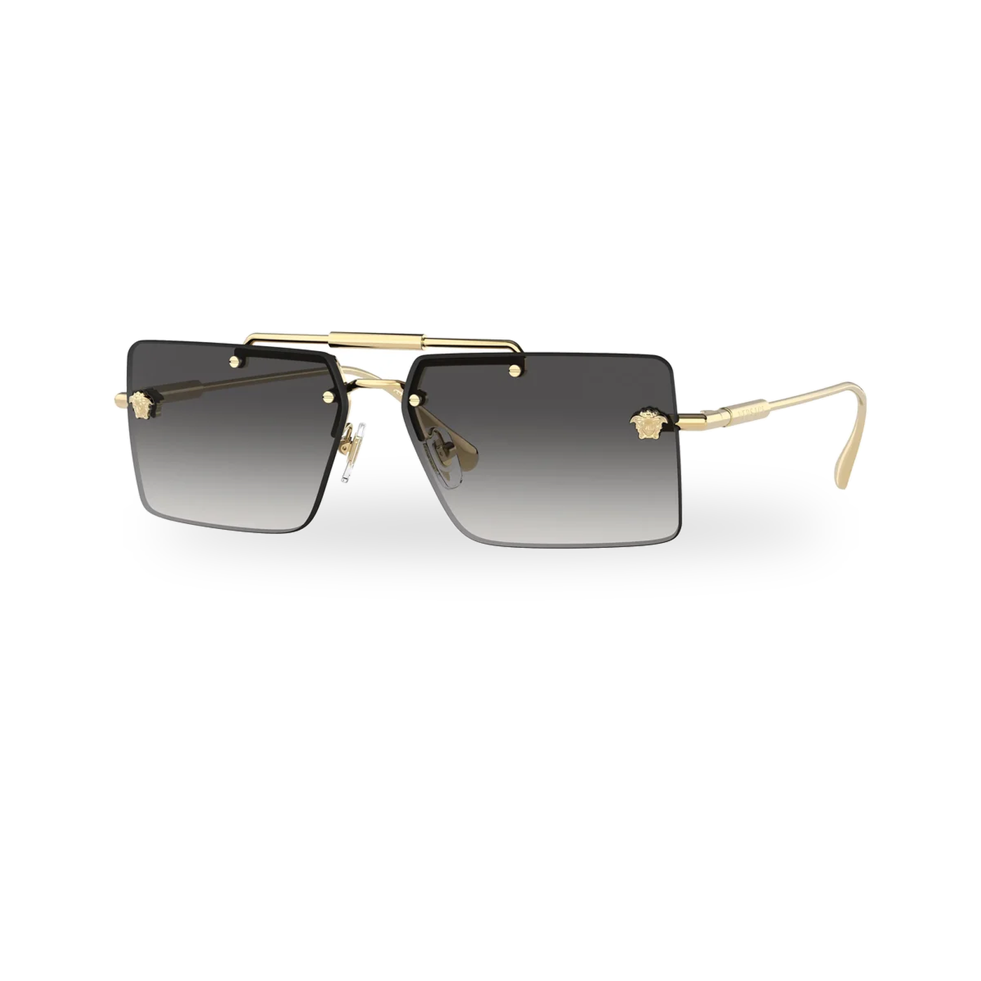 Versace 0VE2245 sunglasses in Gold with Grey gradient lenses - transparent product photo with soft shadow