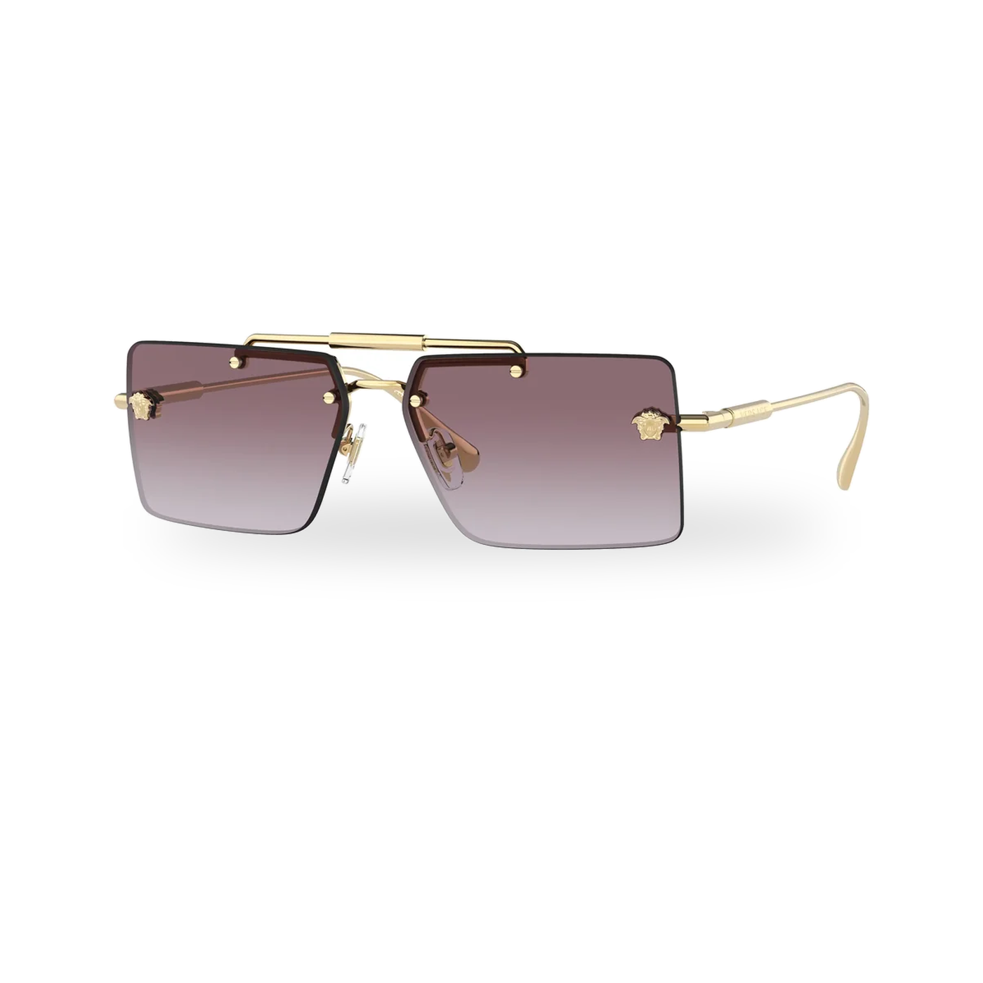 Versace 0VE2245 sunglasses in Gold with Violet gradient lenses - transparent product photo with soft shadow