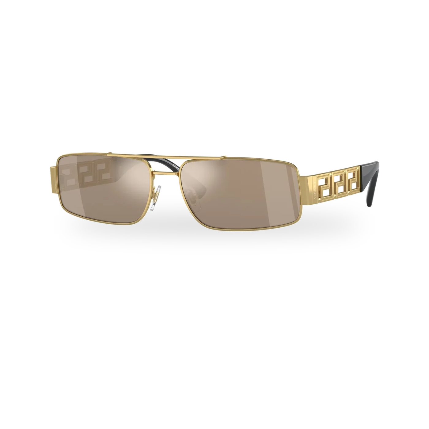 Versace 0VE2257 sunglasses in Gold with Light brown mirror dark gold lenses - transparent product photo with soft shadow