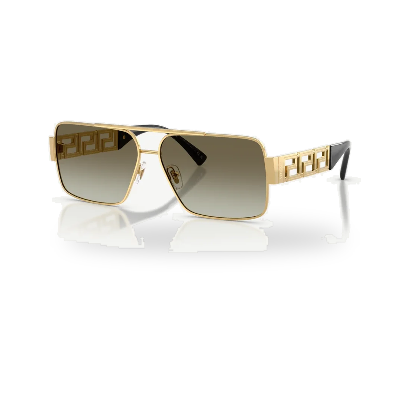 Versace 0VE2290 sunglasses in Gold with Green gradient lenses - transparent product photo with soft shadow