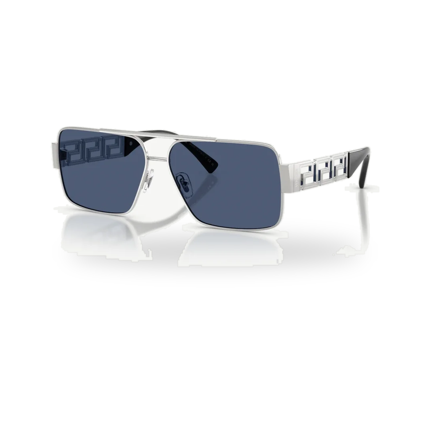 Versace 0VE2290 sunglasses in Silver with Dark blue lenses - transparent product photo with soft shadow