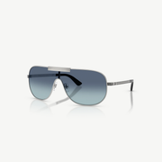 Silver / Light blue gradient dark blue