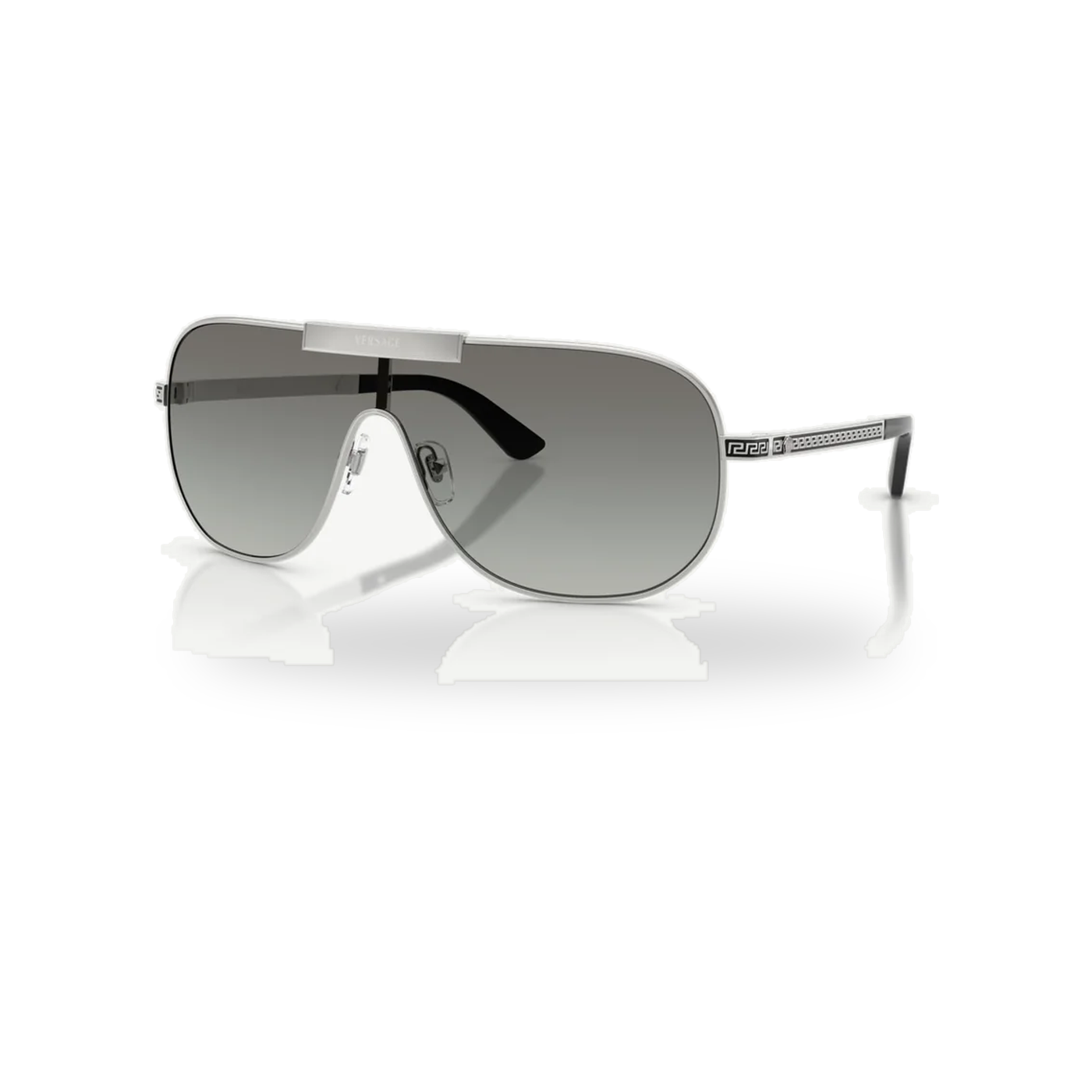 Versace 0VE2293 sunglasses in Silver with Grey gradient lenses - transparent product photo with soft shadow