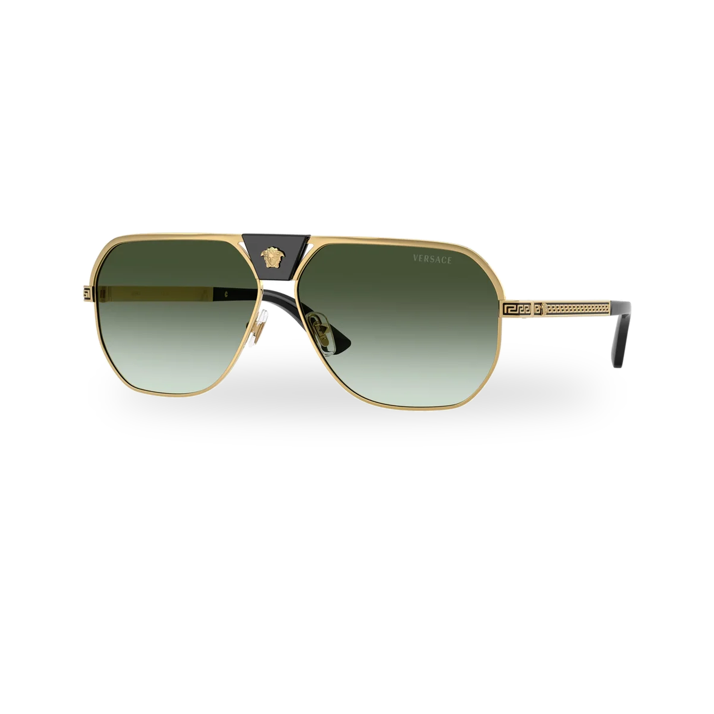 Versace 0VE2294 sunglasses in Gold with Green gradient lenses - transparent product photo with soft shadow