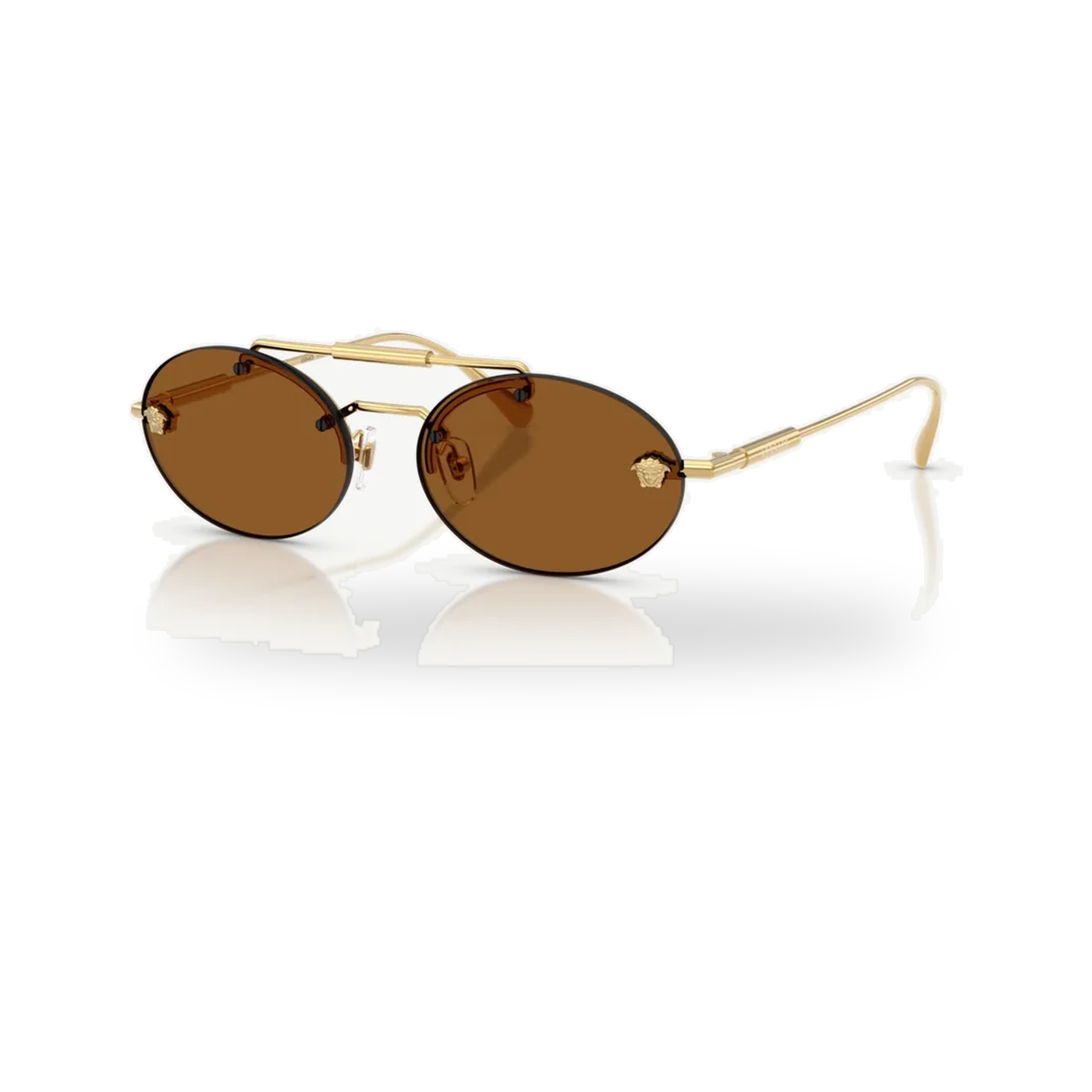 Versace 0VE2295 sunglasses in Gold with Dark brown lenses - transparent product photo with soft shadow
