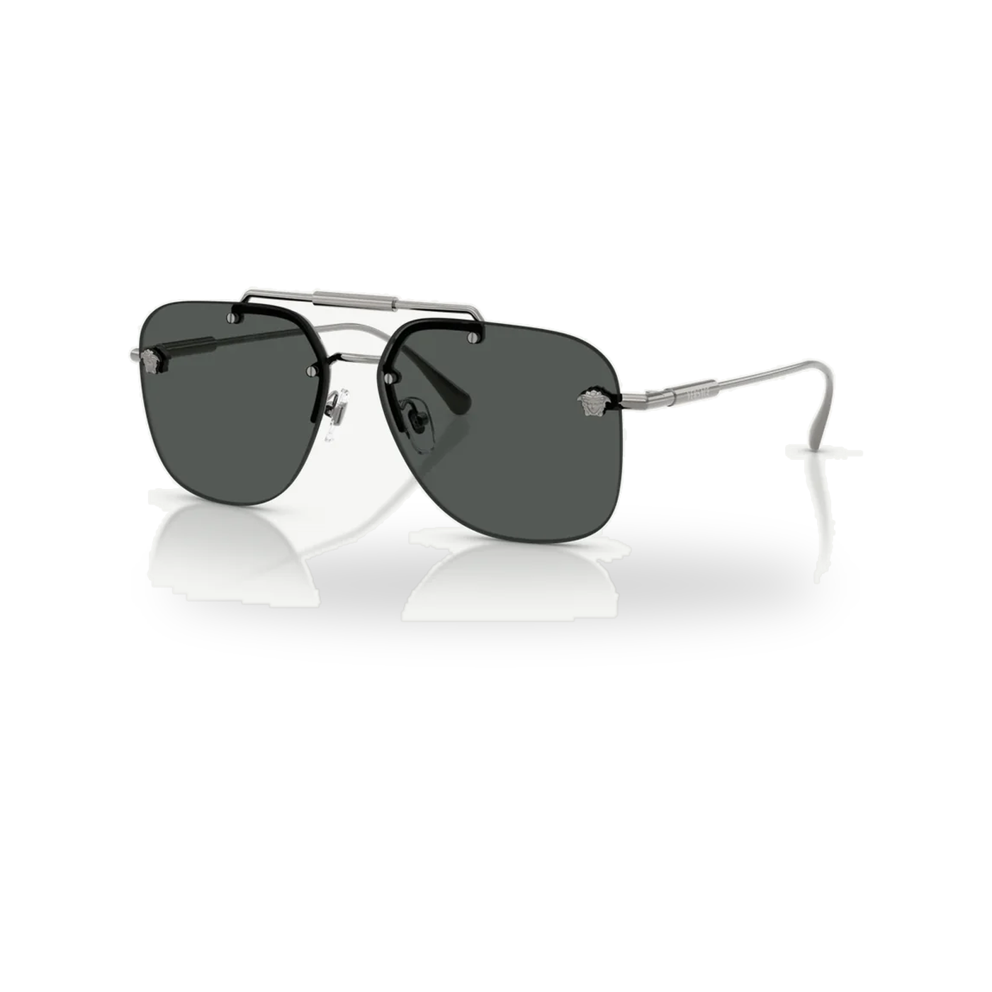 Versace 0VE2296 sunglasses in Gunmetal with Dark grey lenses - transparent product photo with soft shadow