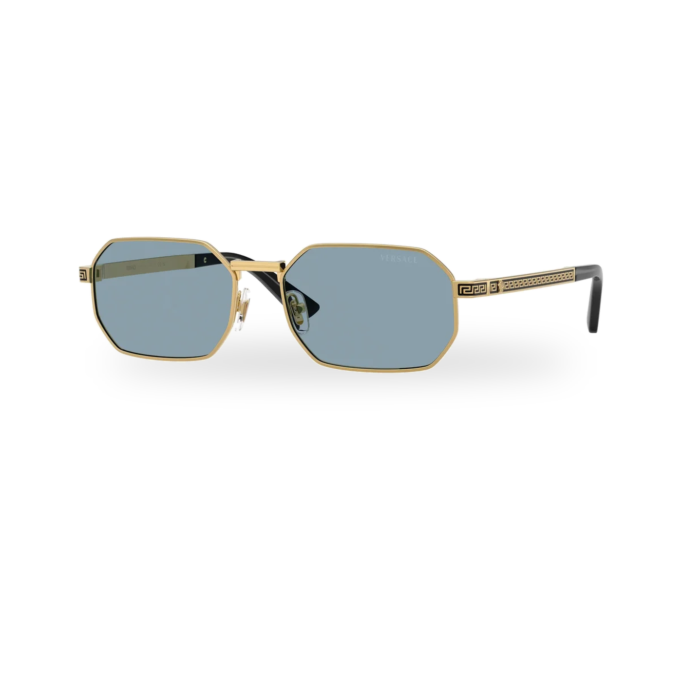 Versace 0VE2297 sunglasses in Gold with Light blue lenses - transparent product photo with soft shadow