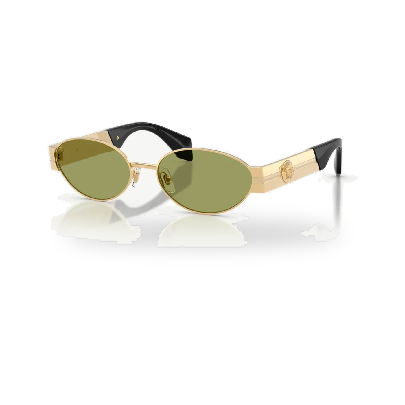 Versace 0VE2301 sunglasses in Gold Versace with Green lenses - transparent product photo with soft shadow