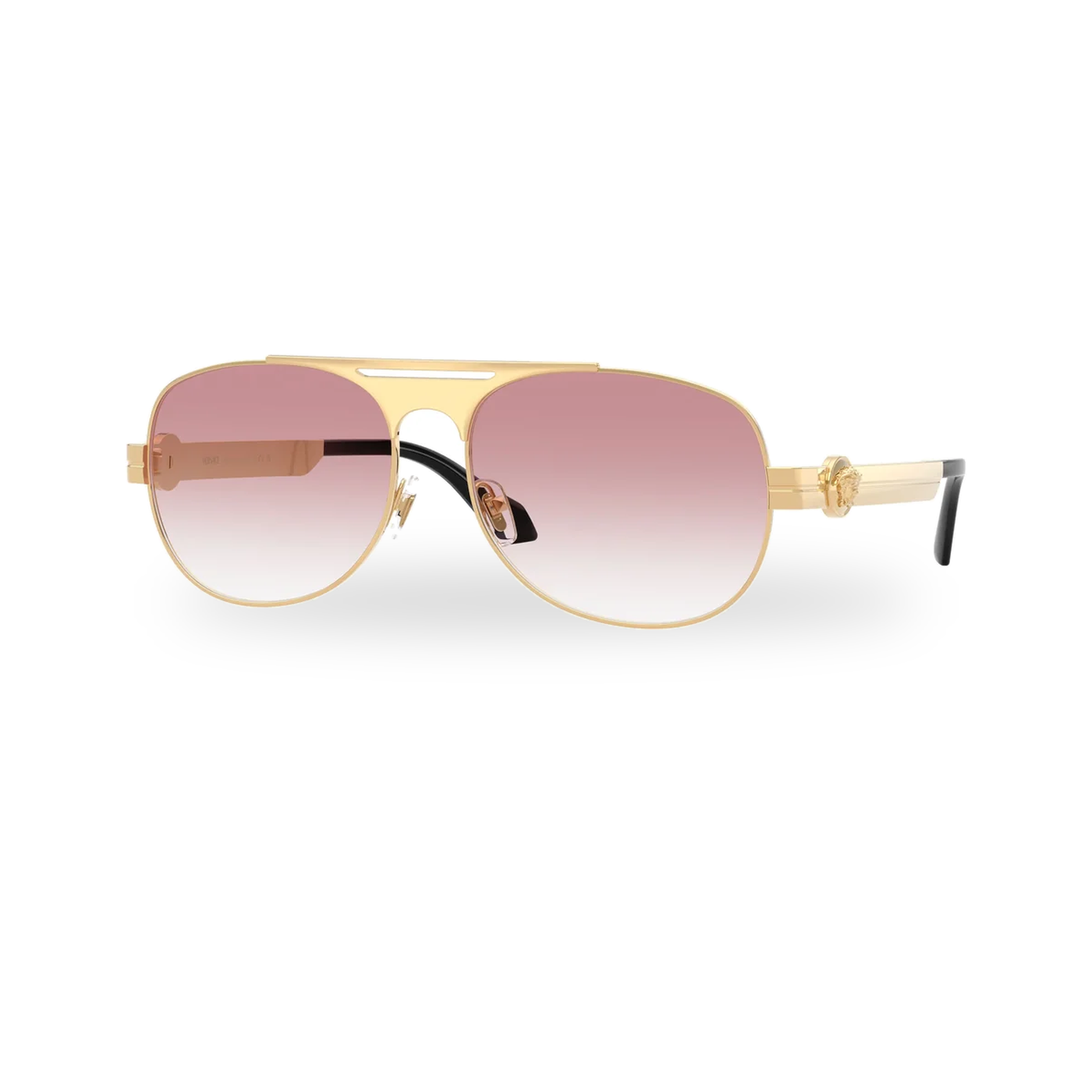 Versace 0VE2302 sunglasses in Gold versace with Clear gradient pink lenses - transparent product photo with soft shadow