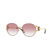 Gold versace/havana / Clear gradient pink