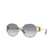 Gold versace/havana / Clear gradient blue