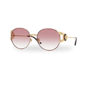 Gold versace/havana / Clear gradient pink