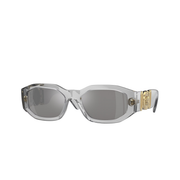 Transparent grey / Light grey mirror silver