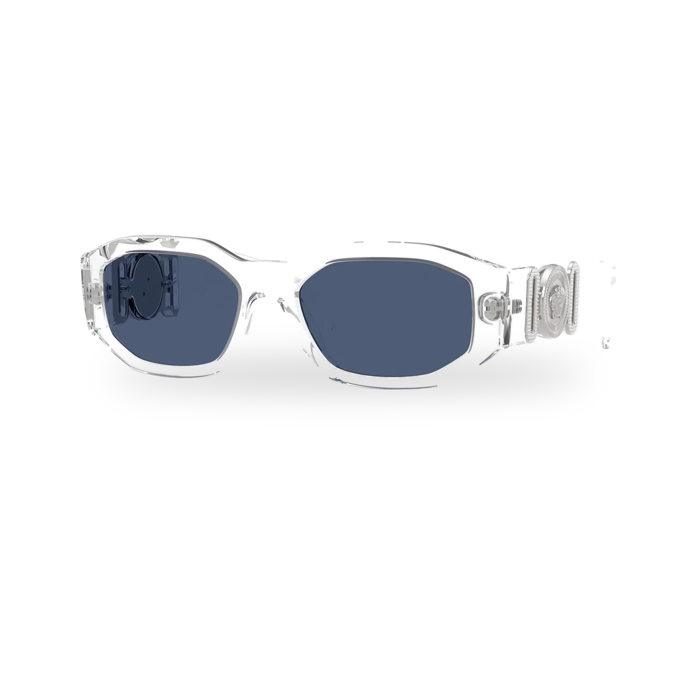 Versace 0VE4361 sunglasses in Crystal with Dark blue lenses - transparent product photo with soft shadow