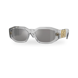 Transparent grey / Light grey mirror silver