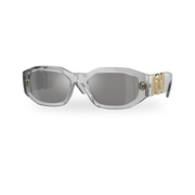 Transparent grey / Light grey mirror silver