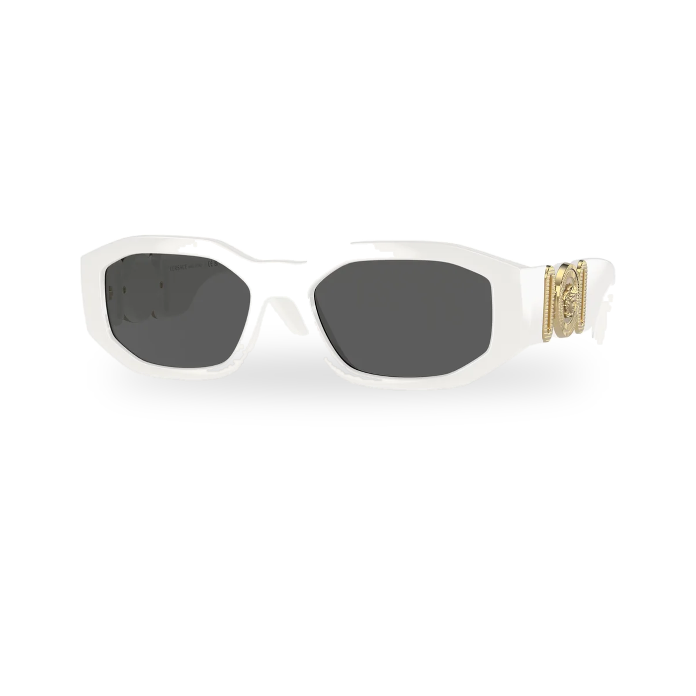 Versace 0VE4361 sunglasses in White with Dark grey lenses - transparent product photo with soft shadow