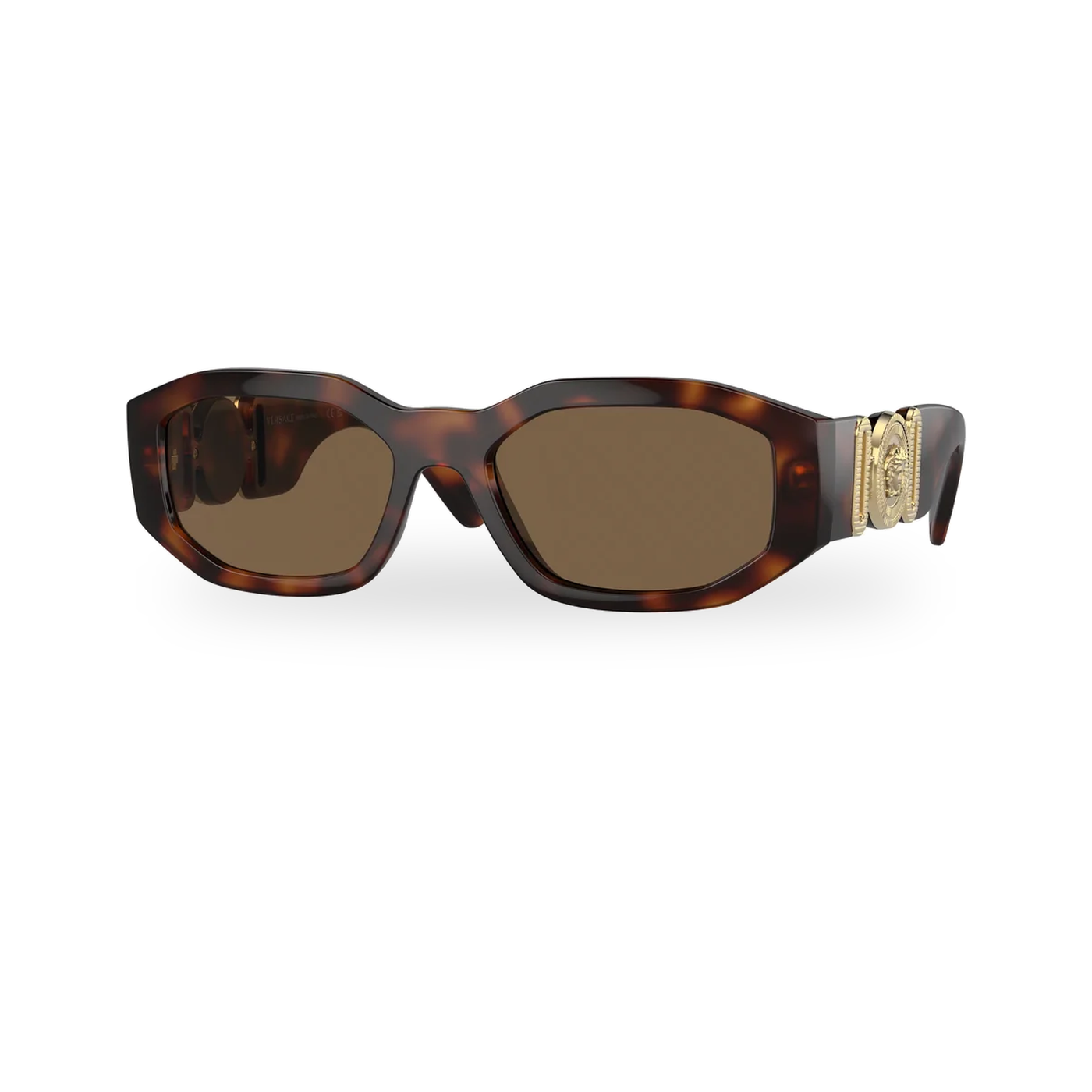 Versace 0VE4361 sunglasses in Havana with Dark brown lenses - transparent product photo with soft shadow