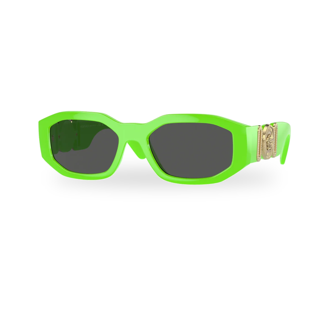 Versace 0VE4361 sunglasses in Green fluo with Dark grey lenses - transparent product photo with soft shadow
