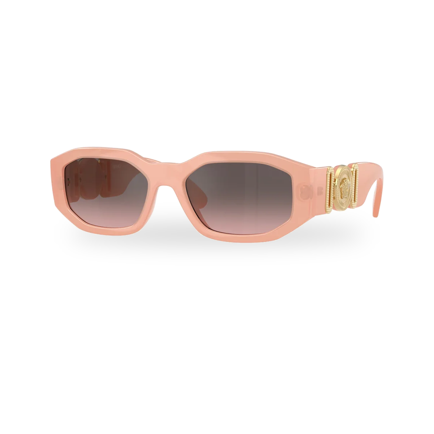 Versace 0VE4361 sunglasses in Nude opal with Pink gradient grey flash silver lenses - transparent product photo with soft shadow