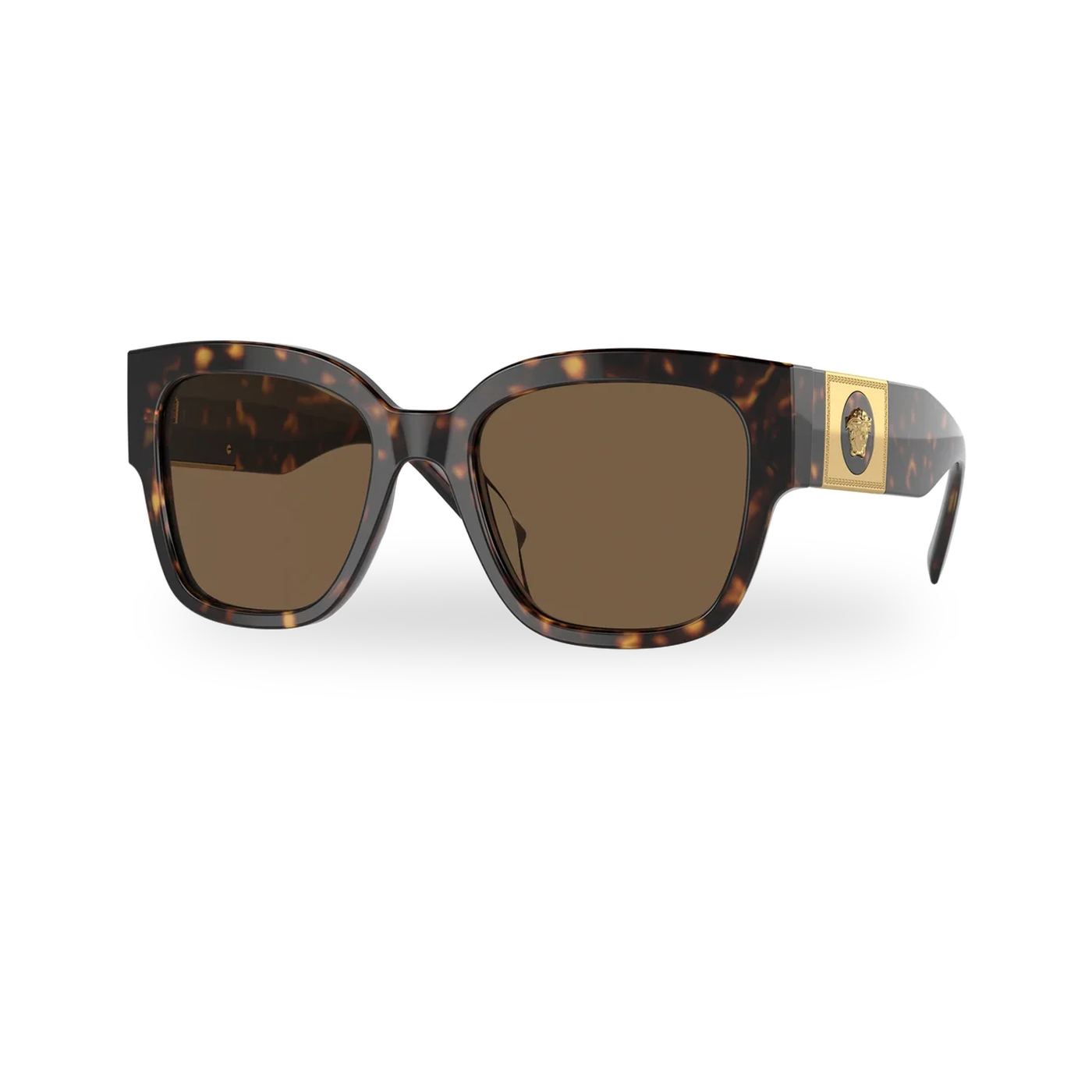 Versace 0VE4437U sunglasses in Havana with Dark brown lenses - transparent product photo with soft shadow