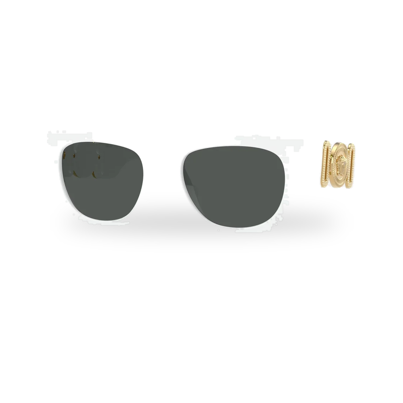 Versace 0VE4479U sunglasses in White with Dark grey lenses - transparent product photo with soft shadow