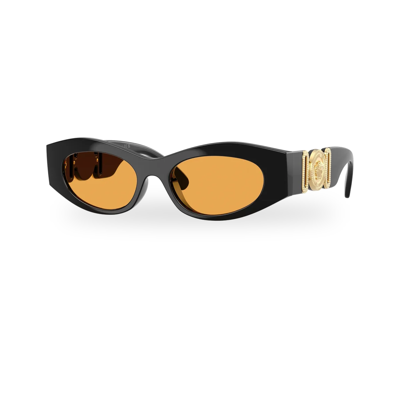 Versace 0VE4480U sunglasses in Black with Orange lenses - transparent product photo with soft shadow