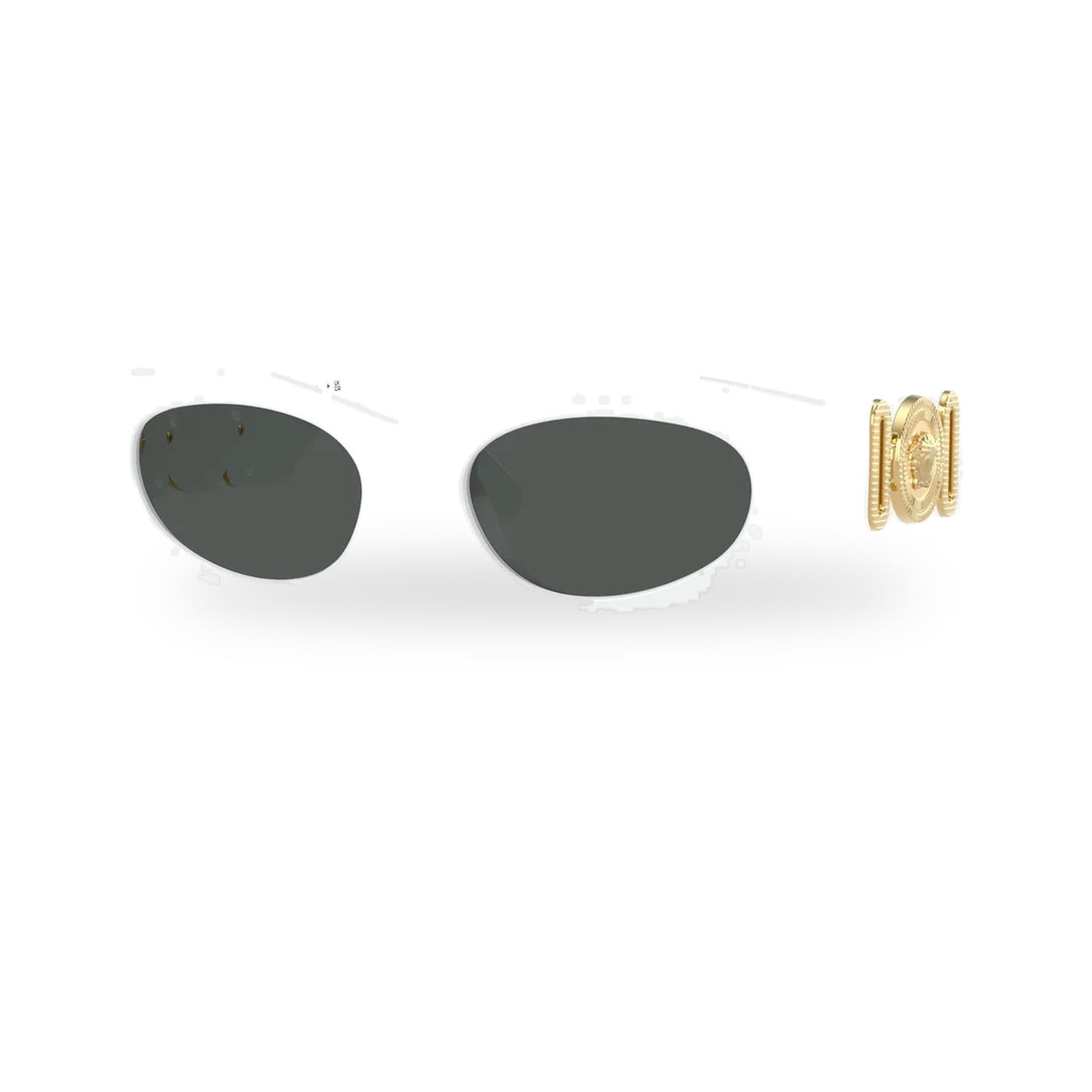 Versace 0VE4480U sunglasses in White with Dark grey lenses - transparent product photo with soft shadow