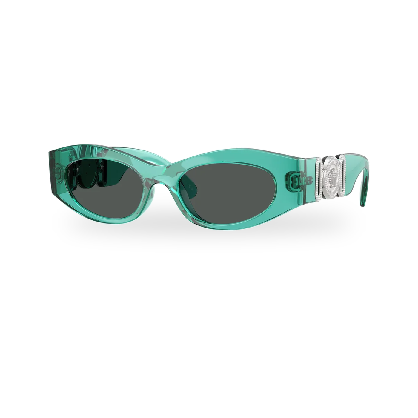 Versace 0VE4480U sunglasses in Opaline sea green with Dark grey lenses - transparent product photo with soft shadow