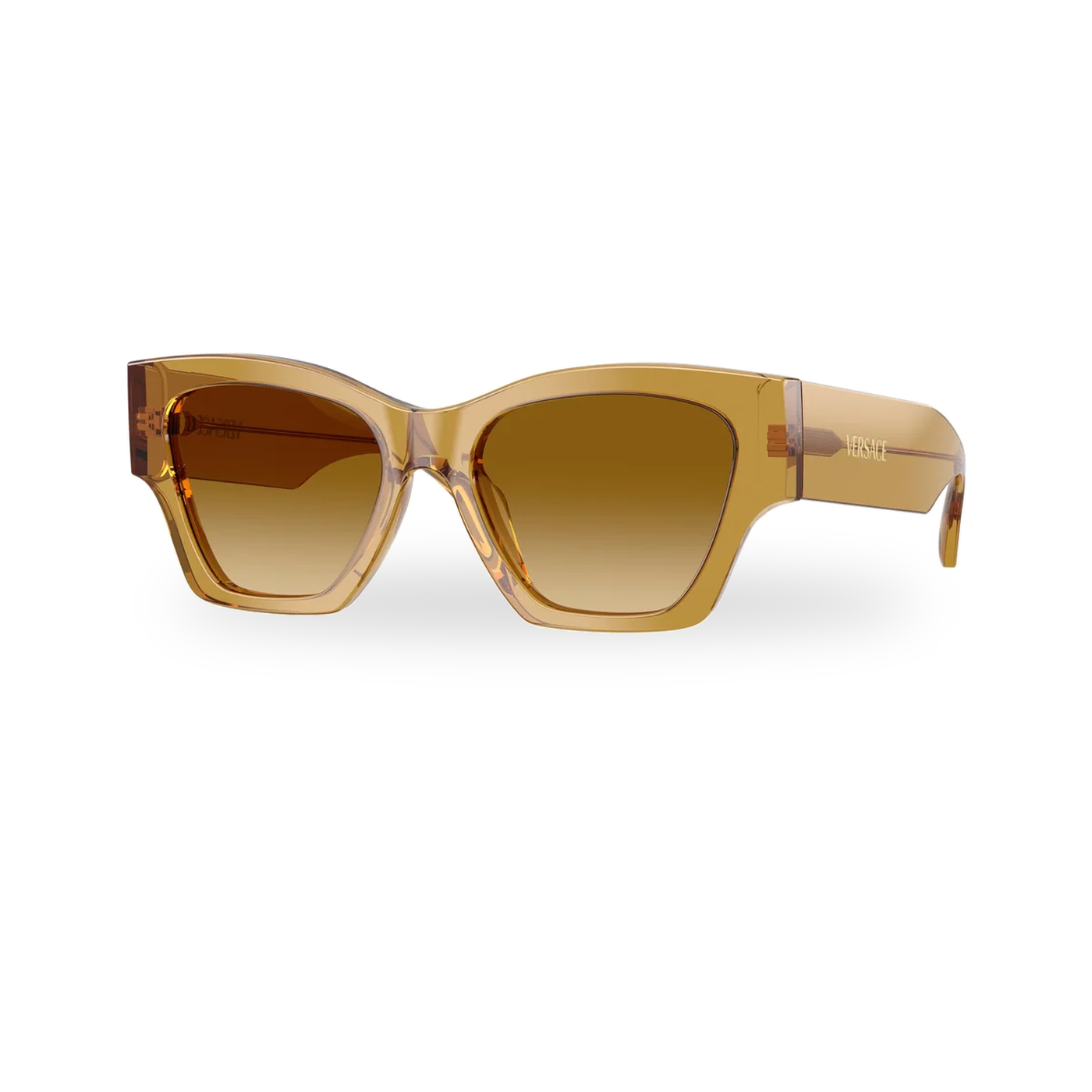 Versace 0VE4492U sunglasses in Transparent honey with Yellow gradient light brown lenses - transparent product photo with soft shadow