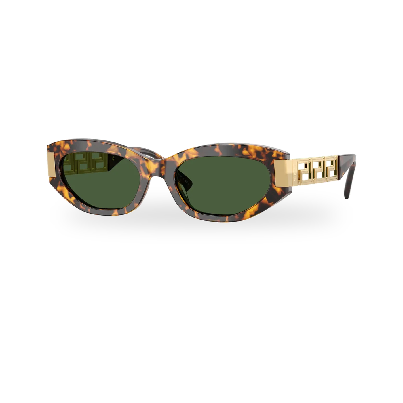 Versace 0VE4501 sunglasses in Brown tortoise with Dark green lenses - transparent product photo with soft shadow