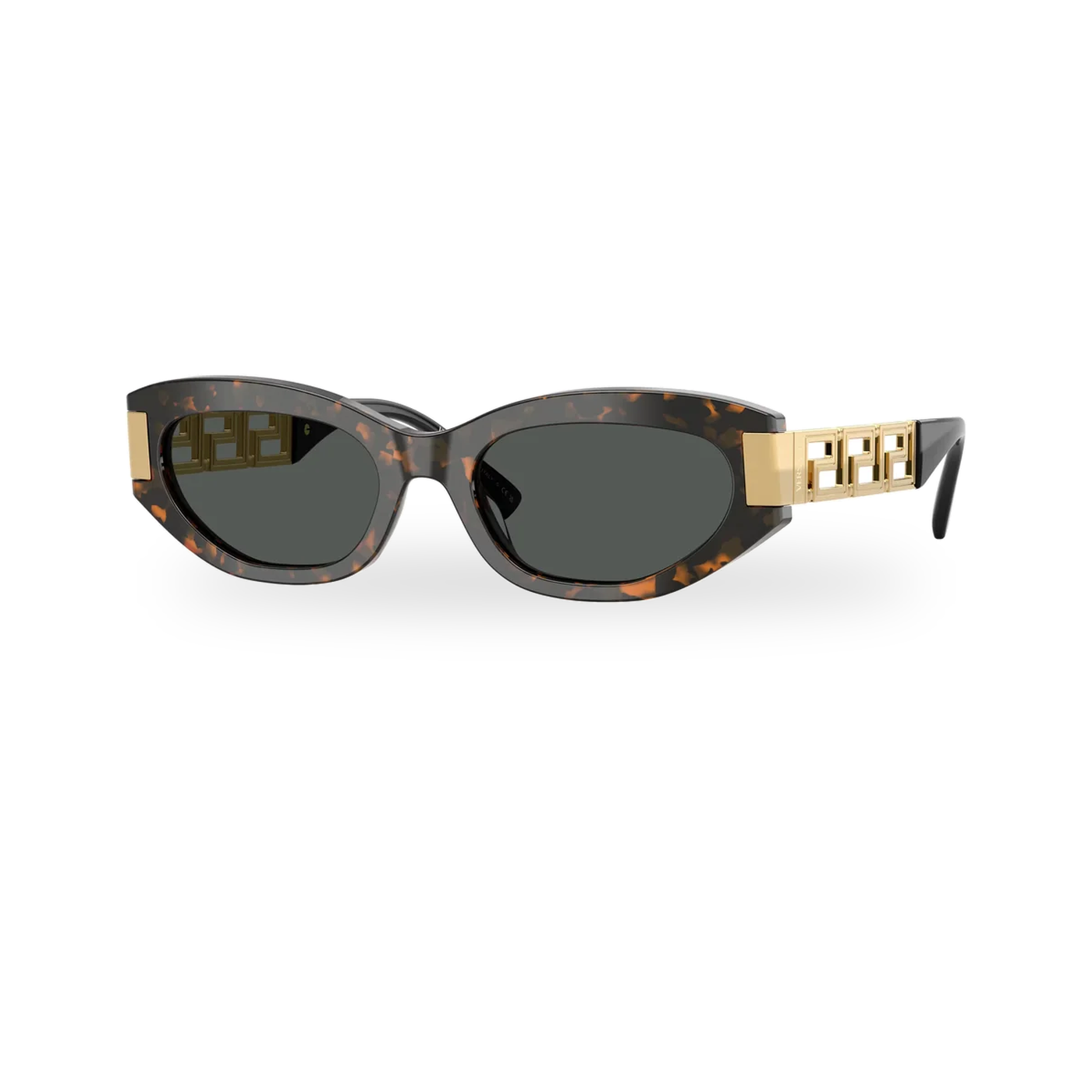 Versace 0VE4501 sunglasses in Brown tortoise with Dark grey lenses - transparent product photo with soft shadow