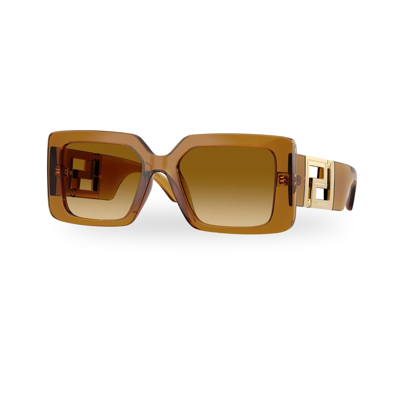 Versace 0VE4505U sunglasses in Transparent yellow with Yellow gradient brown lenses - transparent product photo with soft shadow