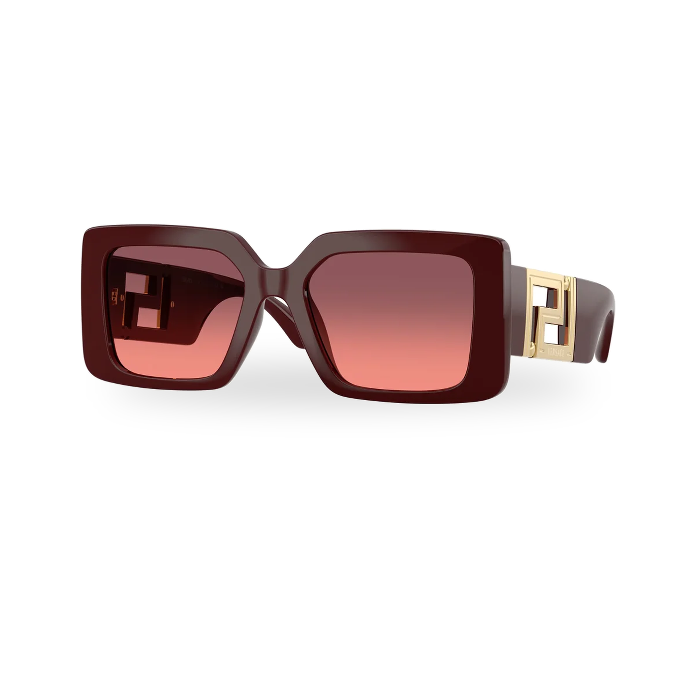 Versace 0VE4505U sunglasses in Burgundy with Pink gradient violet lenses - transparent product photo with soft shadow