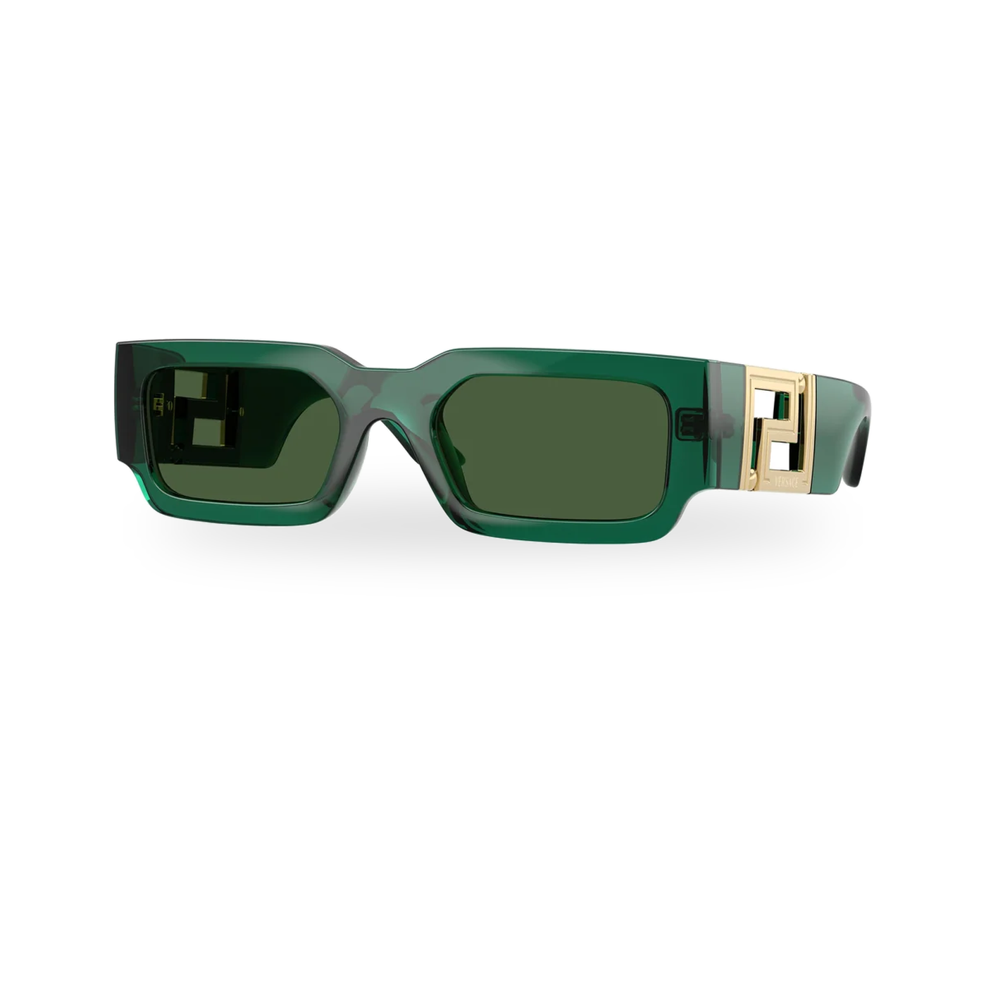Versace 0VE4506U sunglasses in Transparent green with Dark green lenses - transparent product photo with soft shadow