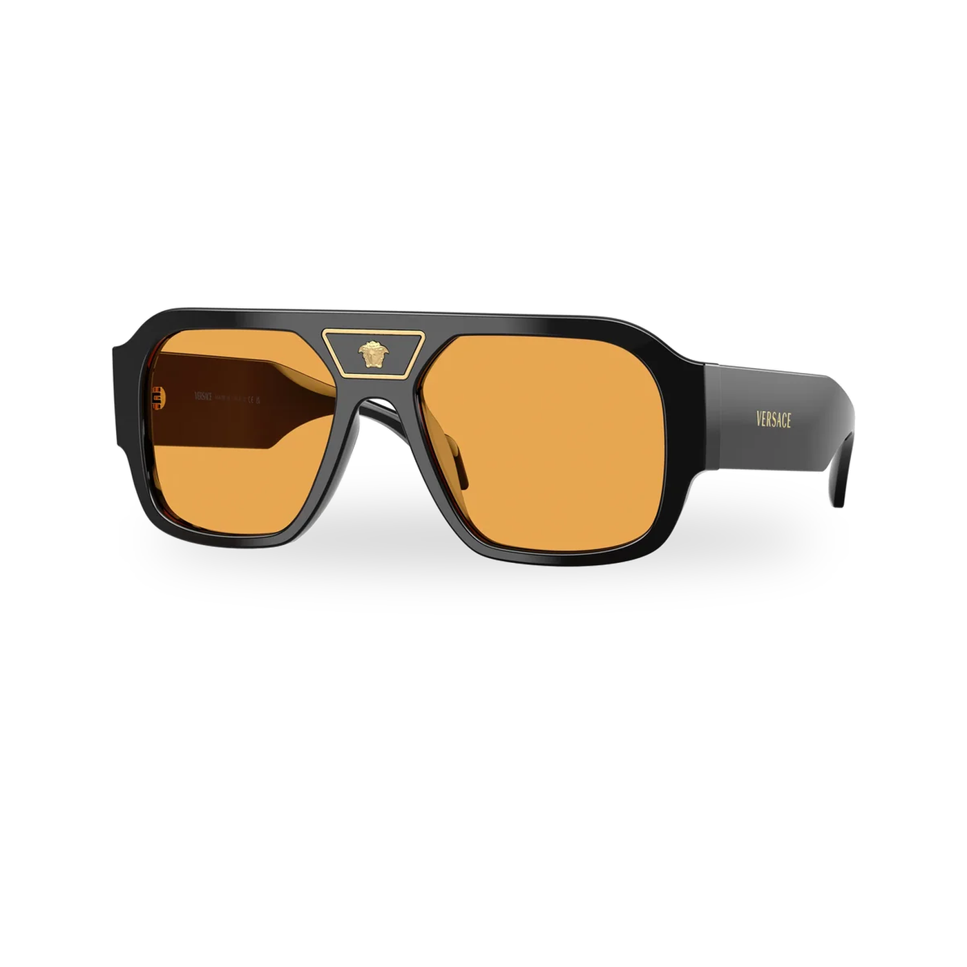 Versace 0VE4508U sunglasses in Black with Orange lenses - transparent product photo with soft shadow