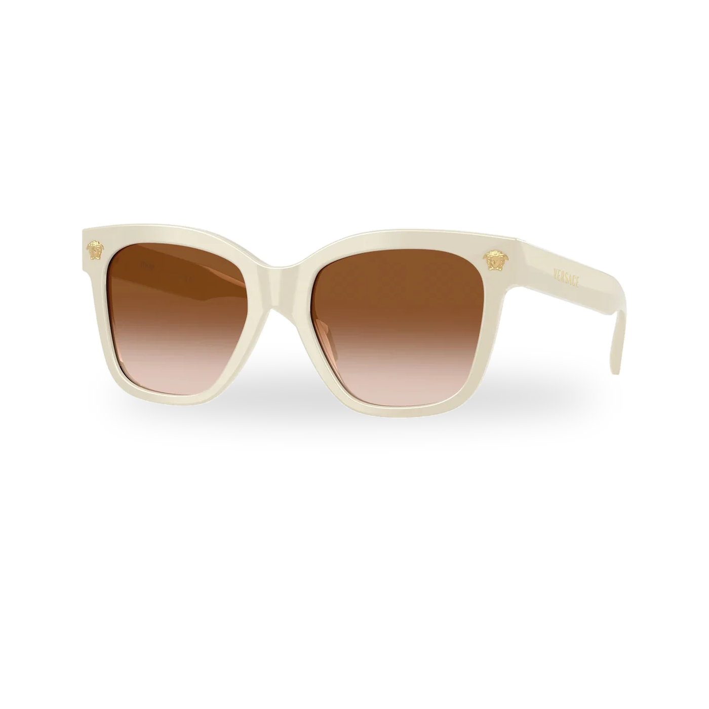 Versace 0VE4511 sunglasses in White talc with Brown gradient lenses - transparent product photo with soft shadow