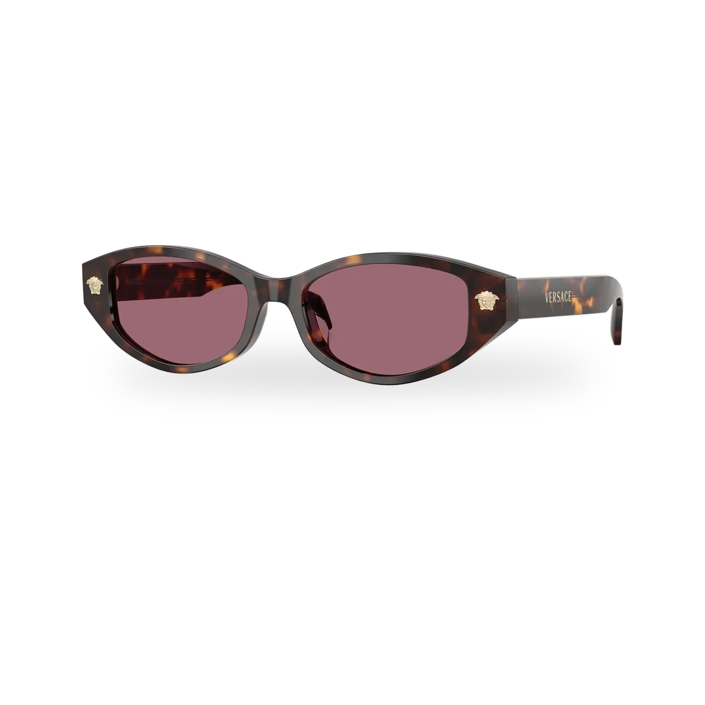 Versace 0VE4512D sunglasses in Havana with Violet lenses - transparent product photo with soft shadow