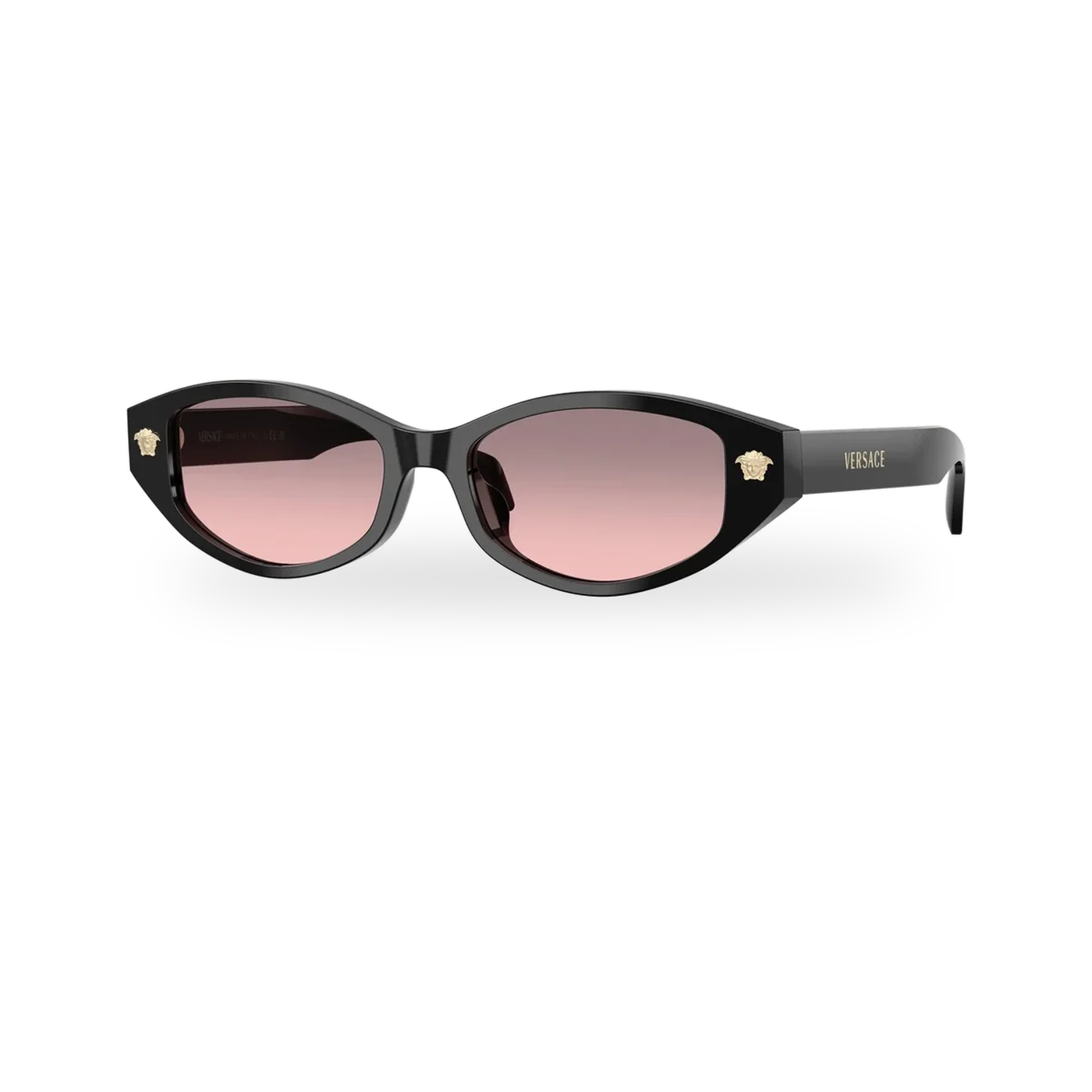 Versace 0VE4512D sunglasses in Black with Rose gradient grey lenses - transparent product photo with soft shadow